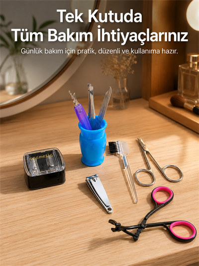 Ev Tipi Manikür Seti Cımbız Tırnak Makası Kaş Makası Bakım Kiti