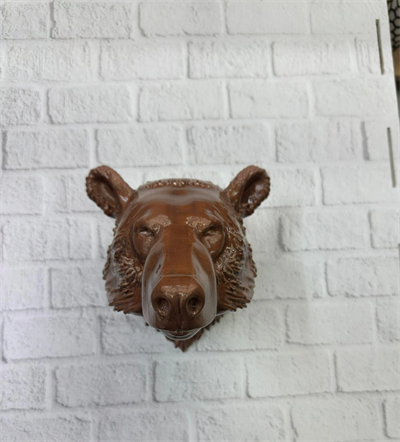 Ev ve Ofis İçin Dekoratif Ayı Başı Heykel Hediyelik Duvar Aksesuarı