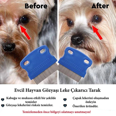 Evcil Hayvan Kedi Köpek Pire Tarağı Ve Köpek Gözyaşı Lekesi Tarağı Bx40
