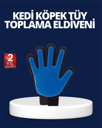 Evcil Hayvan Tüy Toplama ve Masaj Eldiveni – Köpek ve Kedi Tüy Dökülme Önleyici Bakım Eldiveni