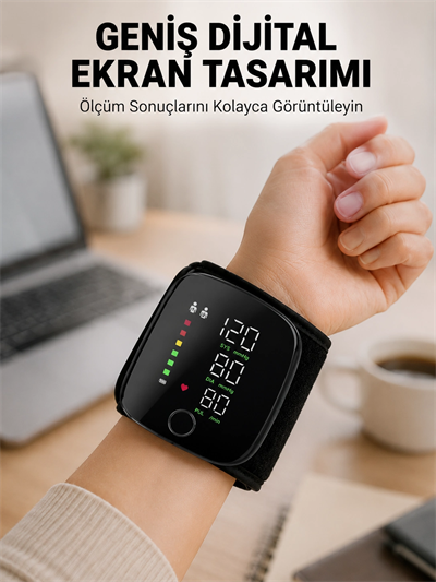Evde Günlük Kullanıma Uygun Şarjlı Bilekten Tansiyon Ölçüm Cihazı