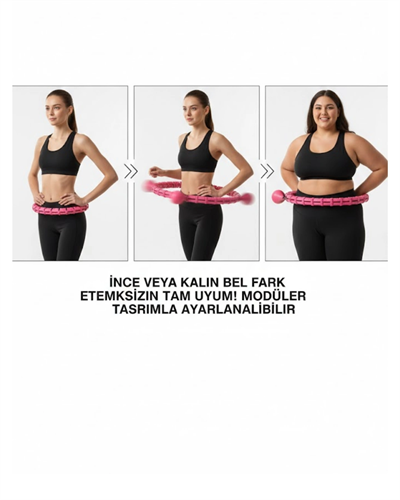 Evde Spor İçin Akıllı Hula Hoop Çemberi Bel İnceltici Mor