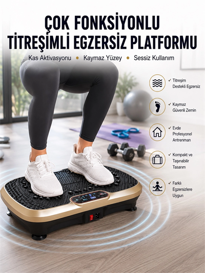 Evde Spor İçin Titreşimli Plate Fitness Platformu Yeni Nesil
