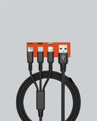 Evrensel 3 Başlıklı Şarj Kablosu – iPhone Huawei Samsung İçin