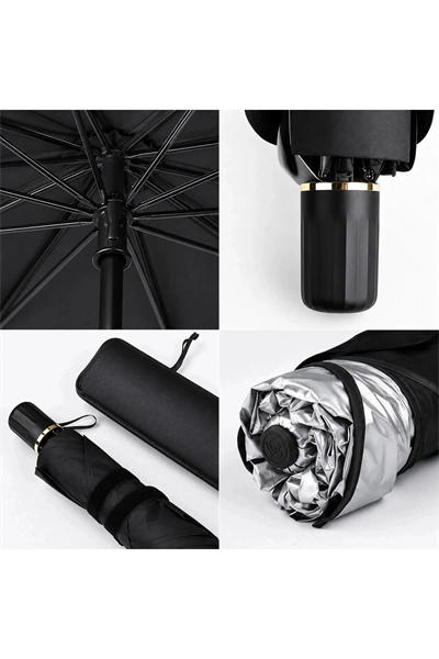 Evrensel Katlanabilir Şemsiye Tipi Araç Ön Cam Güneşliği UV Korumalı Isı Yalıtımlı 150x70 cm