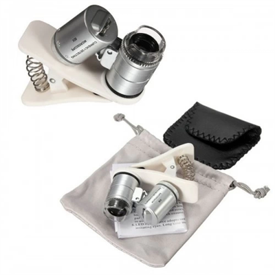 Evrensel Led Işıklı Mini Cep Mikroskobu, Tüm Kameralı Telefonlar Için No:9882w