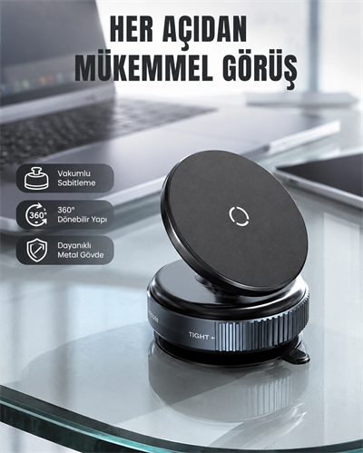 Evrensel Manyetik Araç Telefon Tutucu 360° Döner Başlık