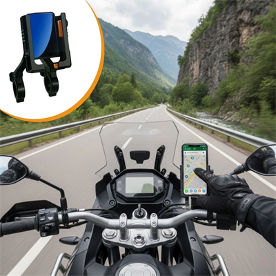 Evrensel Motosiklet Telefon Tutucu – Kaymaz, Kilitlenebilir Güvenli Tutuşlu, 360° Ayarlanabilir Gidon Bağlantılı Akıllı Telefon Aparatı Bx40