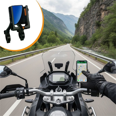 Evrensel Motosiklet Telefon Tutucu – Kaymaz, Kilitlenebilir Güvenli Tutuşlu, 360° Ayarlanabilir Gidon Bağlantılı Akıllı Telefon Aparatı