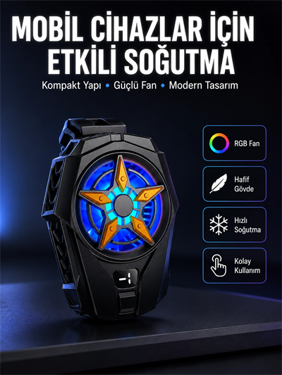 Evrensel Uyumlu Type-C Şarjlı Cep Telefonu Radyatörü Yeni Nesil