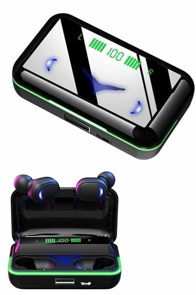 Extra Bass Kablosuz Kulaklık Işıklı Bluetooth Kulaklık Powerbank Özellikli