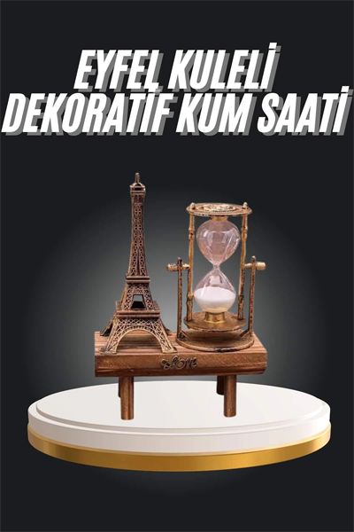 Eyfel Kuleli Kum Saati Dekoratif Hediyelik Eşya Retro Eyfel Kulesi
