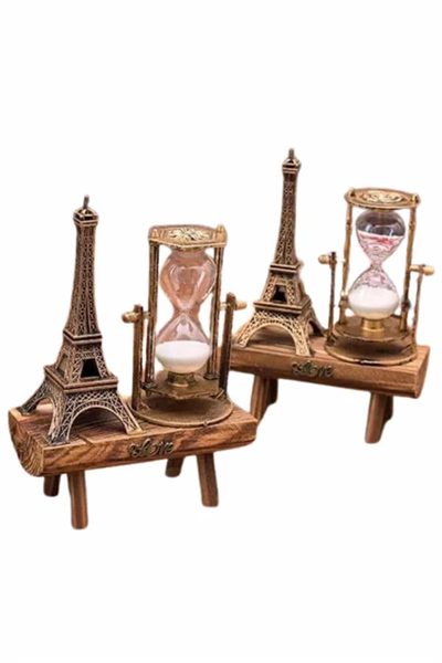 Eyfel Kuleli Kum Saati Dekoratif Hediyelik Eşya Retro Eyfel Kulesi