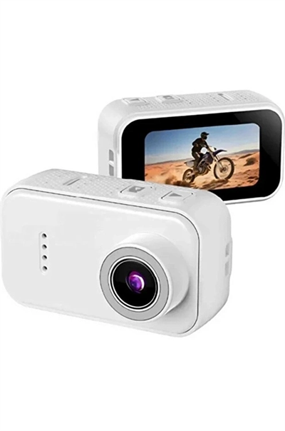 F2 2k 1080p Parmak Kamera 130° Geniş Açı Ips Ekranlı 25g Mini Taşınabilir Cep Kamerası Beyaz