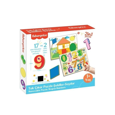 FP2762 FISHER PRICE TAK ÇIKAR PUZZLE ŞEKİLLER SAYILAR
