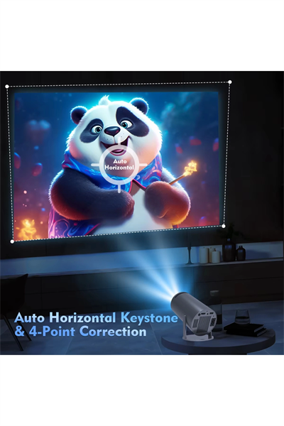 FULL HD LED projeksiyon cihazı 1920x1080 çözünürlük 10000:1 kontrast USB HDMI siyah