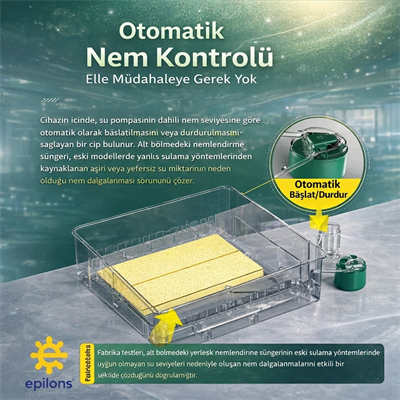 FX64 Model Tam Otomatik Kuluçka Makinesi Yeni Nesil Havalandırmalı Sulu Sistem