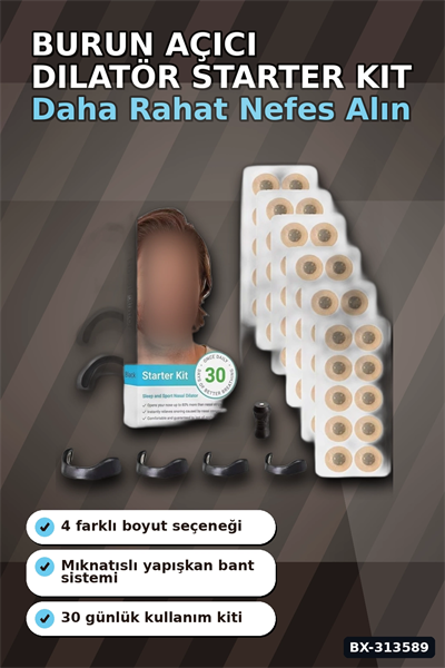 Farklı Boylarda Burun Açıcı Dilatör Seti - Horlama Önleyici Starter Kit BX-313589