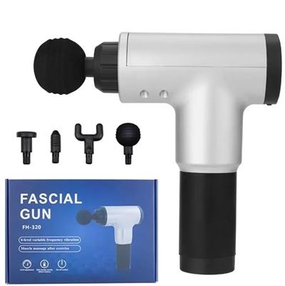 Fascial Gun RH-320 6 Kademe Hız Ayarlı, 4 Parça Başlıklı, Usb Şarjlı, Masaj Tabanca Aleti (3936)