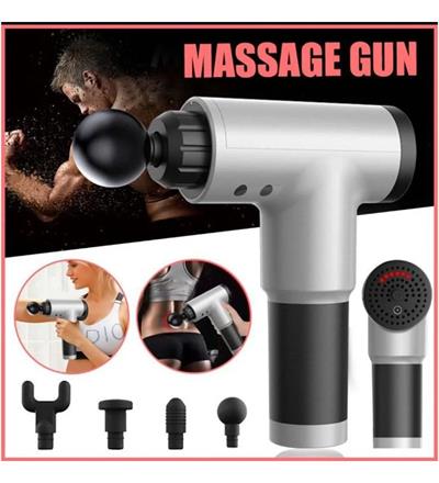 Fascial Gun RH-320 6 Kademe Hız Ayarlı, 4 Parça Başlıklı, Usb Şarjlı, Masaj Tabanca Aleti (3936)