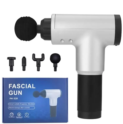 Fascial Gun Rh-320 6 Kademe Hız Ayarlı, 4 Parça Başlıklı, Usb Şarjlı, Masaj Tabanca Aleti Bx40