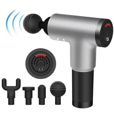Fascial Gun Rh-320 6 Kademe Hız Ayarlı, 4 Parça Başlıklı, Usb Şarjlı, Masaj Tabanca Aleti Bx40