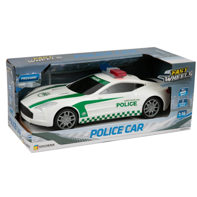 Fast Wheels 1:16 Işıklı ve Sesli Polis Arabası