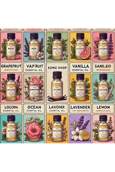 Favori 10lu Set Esansiyel Uçucu Yağ Buhurdanlık Hava Nemlendirici Aroma Difüzörü Kokusu Esans