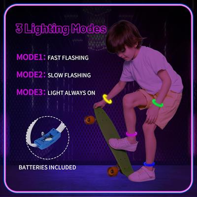 Festival &amp; Parti LED Bileklik Baskı Yapılabilir 3 Farklı Mod Işıklı 1 Adet (3936)