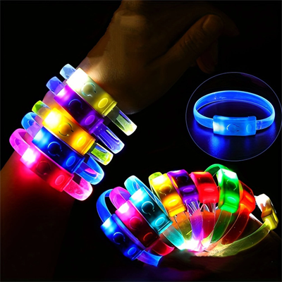 Festival &amp; Parti Led Bileklik Baskı Yapılabilir 3 Farklı Mod Işıklı 1 Adet Bx40