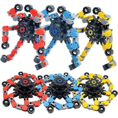Fidget Spinners Dönüştürülebilir Zincir Çark Robot Oyuncak -1 adet stokta olan gönderilir