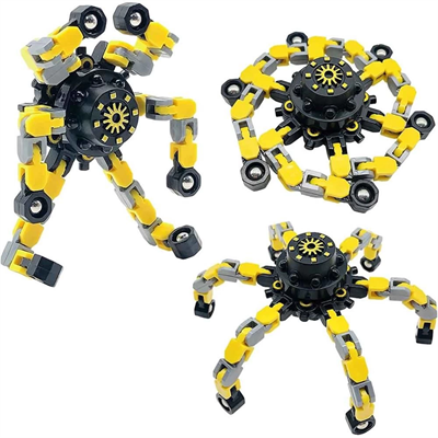 Fidget Spinners Dönüştürülebilir Zincir Çark Robot Oyuncak -1 adet stokta olan gönderilir