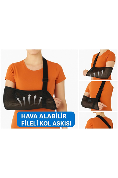 Fileli Hava Alan Ortopedik Kol Askısı Ayarlanabilir Kol Sabitleyici Destek Aparatı