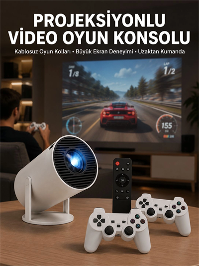 Film Dizi ve Oyun İçin Taşınabilir Kablosuz Mini Projeksiyon Yeni Nesil