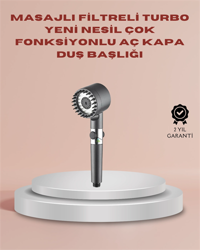 Filtreli Masaj Özellikli Duş Başlığı Aç Kapa Tuşlu