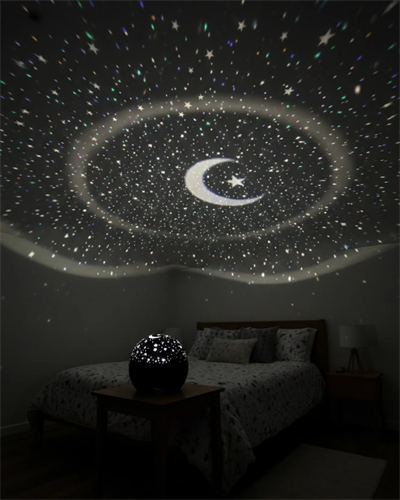 Fişli Yıldız Projektör Gece Lambası Müzikli