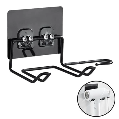 Fön Makine Askısı Siyah Yapışkanlı Fön Makine Tutucu Bx40