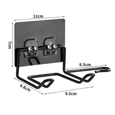 Fön Makine Askısı Siyah Yapışkanlı Fön Makine Tutucu Bx40