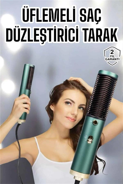 Fön Tarak Saç Düzleştirici Üflemeli Fön Makinesi Sıkı Dişli Taşınabilir