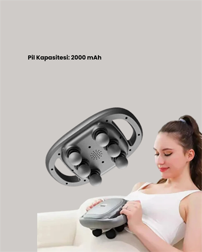 Fonksiyonlu Şarjlı Masaj Aleti 6 Başlık 2000 mAh Ergonomik Gövde Yeni Nesil
