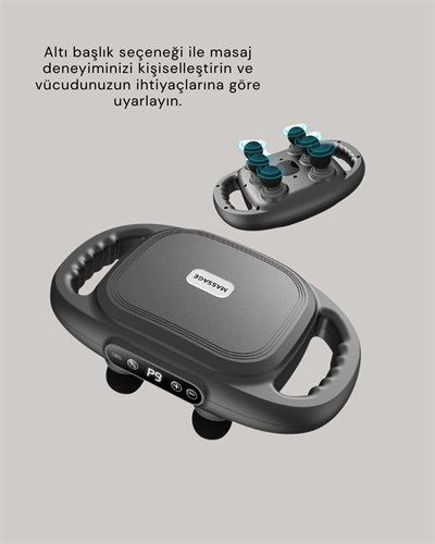 Fonksiyonlu Şarjlı Masaj Aleti 6 Başlık 2000 mAh Ergonomik Gövde Yeni Nesil