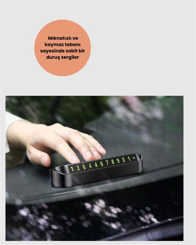 Fosforlu Araç İçi Park Numaratörü – Gece Görünümlü Şık Çözüm