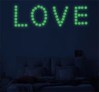 Fosforlu Etiket Karanlıkta Işık Veren Yıldız Tozu Etiketleri