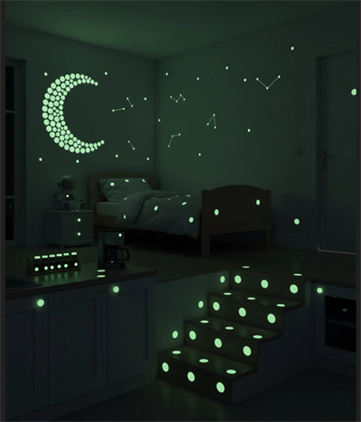 Fosforlu Etiket Karanlıkta Işık Veren Yıldız Tozu Etiketleri