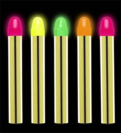 Fosforlu Glow Parti Boyası 6’lı – Karanlıkta Parlayan Yüz Boyası Bx40