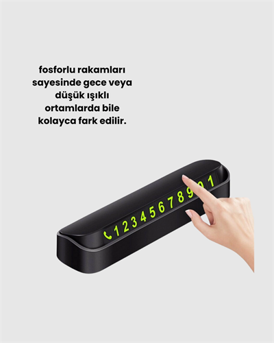 Fosforlu Işıltı ile Araç İçi Telefon Numaratörü – Güvenli Parkın Anahtarı