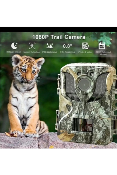 Fotokapan Kamera 16mp Full Hd 1080p Gece Görüşlü 2 Inç Lcd Ekran Su Geçirmez