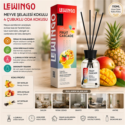 Fruit Cascade Bambu Çubuklu Oda Kokusu - 110 ml - Cam Şişe