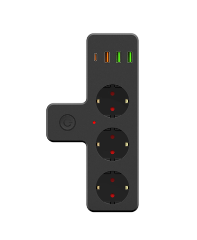 Ftr-12 Termal Akım Korumalı Isıya Dayanıklı 3’lü Priz 3x Usb 1x Type-c