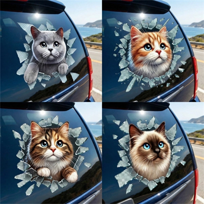 Fulcar Kedi Tasarımlı Araç Stickerı